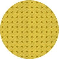 Ahgly Company u zatvorenom okruglom uzorkovima Zlatne žute prostirke, 3 'runda