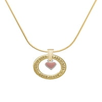 Delight nakit silvertone mini dvostrano ružičasto srce zlatna klasa zvona na prstena, 18