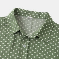 Iopqo muške majice mužjak ljetna casual valna točka za ispis kratkih rukava isključite kraljevske majice muške haljine majice zeleno 3xl