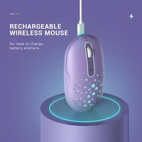 Bežični miš, računalni miš sa školjkama saće sa saćeom, podesivim DPI, USB prijemnik, ergonomski RGB