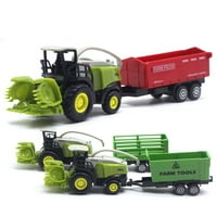 Sarkoyar Diecast Farme Tractor Tractor Track Friction Car model Kids Obrazovni igrački poklon
