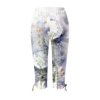 Ne propustite Himeway Ženske modne ženske modne ležerne vanjske pantalone za dno vintage cvjetne printske