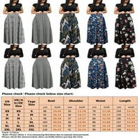 Paille dame maxi haljine za vrat Crew vrat sandress kratki dugi rukav linijska haljina casual praznična velika plaid-dugi rukav 2xl