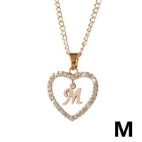 Ogrlice za žene Božićne prodaje Pismo ogrlica sa ogrlicama Zirkon ogrlica od srca nakit Ljubav privjesak