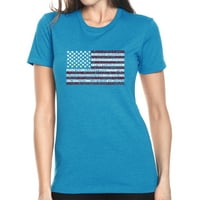 Ženska premium Blend Word Art Majica - Države zastava USA