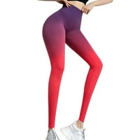 Žene Scrounch Butt Dižing Workging Tajica Teksturirani visoko struk celulitni kompresion joga hlače