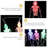 Halloween Light 10-LED skeletni dekor za kostur Halloween svjetlosni ukras