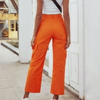 Ženska ulična stil modni dizajn Sense multi džepni kombinezon za crtanje elastičnih hlača Tietoc