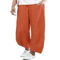 Glookwis dame High Squaist Palazzo Pant Lounge Baggy Casual pantalone Solidna boja sa džepovima Zelena