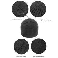 Eychin Kufi Hat Knit Crochet Hat Musliman Kufi Beanies Pokretanje kake Kaciga za žene za žene Muškarci Indoor vanjski