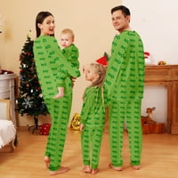 Smiješne žene božićne pidžame set, salon za žene za žene-božićno nenono zeleno čudovište Santa sa božićnim šeširom