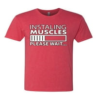 Divlji Bobby Instaliranje mišića Molimo pričekajte - Teretana Workout Men Premium Tri Blund Tee, Vintage