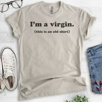 'M Djevičanska majica, Unizirana ženska muska košulja, smiješna izlaska ponuda Novelty majica, svijetlo svileno siva, X-mala