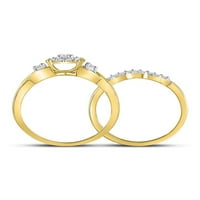 10k bijeli zlatni okrugli dijamantski dijamantni set za vjenčani prsten set CTTW