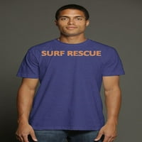 Surf Rescue TRI-Blend majica - Navy Triblend sa narančastim printom, s