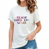 Zaroniti u učenje na povratak u školske poklone Ženska ljetna grafička majica - Moderna majica kratkih rukava sa tiskanim dizajnom