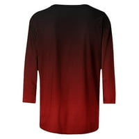 Hueook Cardigani za žene plus veličine V izrez Srednja duljina dugih rukava Tipke za ispis modna casual bluza TOP Cardigan