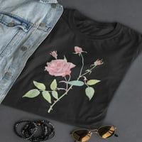Vodenokolor Garden Pink ruža majica Žene -Mage by Shutterstock, Ženska velika