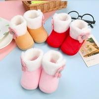 Djevojkove platforme cipele za gležnjeve dječje čizme s lukom s lukanim kosilicama za bebe plus baršunaste pamučne cipele