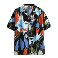 Muške majice Muški 3D digitalni ispis džep kopča revel majica kratkih rukava Havajska majica za muškarce