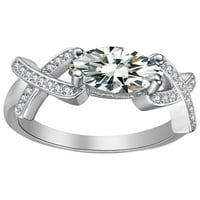 Wozhidaoke prstenovi za žene dame modnih prstenova umetnuli Zircon personalizirane modne kombinacije konjički dijamantni prstenovi rođendanski pokloni za žene