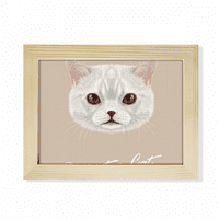 Bijela domaća mačka kućna ljubimska stočna površina fotografija okvir slike umjetničko ukrašavanje slikarstvo