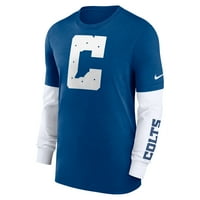 Muški Nike Heather Royal Indianapolis Colts SLUB Fashion Majica s dugim rukavima