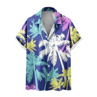 Radna bluza, muške 3D havajske košulje Cvjetni print kratkih rukava dolje Summer Beach Bojice za odmor