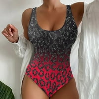 Booker Ženska plaža Plažajte kravatu 3D Leopard Print Shapewear Bikini