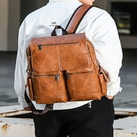 Nizini muškarci ruksak za laptop PU kožna ranac protiv krađe Velikog kapaciteta Putovanja ruksaka Multi