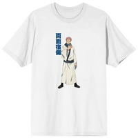 Jujutsu Kaisen Anime Cartoon Sukuna karakter muški bijeli grafički tee-X-Veliki