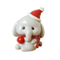 Farfi Cartoon Santa Elephant smola minijaturna figurica Ornament Početna Božićni dekor