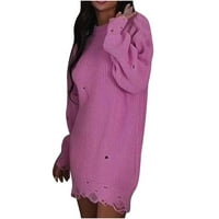 Dukseri za žene plus veličine Kućni odmor Atletski maxi ženski džemperi ružičasti veličine l