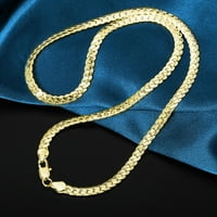 18K pozlaćeni lanac i narukvica od zlatnog stila u stilu kubanskog stila sa poklon bo za muškarce i