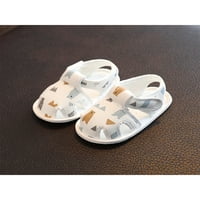 Prednji protok Dječji krevetić Shoe Soft Sole tenisice crtane cipele Hodanje slatkih stanova novorođenče prvi šetači Geometrijski medvjed 2 # 3- mjeseci