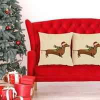 Tkrady bacaju jastuk, božićni jastuk za pse Božićni poklon kvadratni jastuk pokrivač kućnog uređenja Pogodno za kauč ukrašavanje