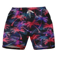 Beiwei Muškarci Shorts Hawaiian Trunks kupaće kostime Plaže Ljeto tiskovina od struka kratkog hlača