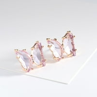 BIRCH prozirna leptir u evo studenku jednostavna kristalna naušnica za žene u ekipi nakita legura ružičasta