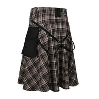 Hlače za muškarce Moda Ležerne prilike Plaid Lish suknja Plaid suknja Prekrasna škotska proverska suknja