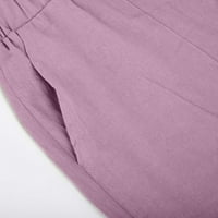Pamučne kratke hlače za muškarce Ljeto plaža Ležerne prilike Lagane ploče Shorts Workout Gym Yoga kratke
