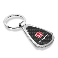 Honda u crvenom građanskom pravom Crnom karbonu Chrome Metalni lanac ključeva