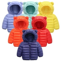 Vedolay Girls Winter Jacket 5t Toddler Boys Girls Winter Dugi rukav Izvrsni kaput medvjeđarski uši kapuljač