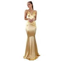 Gyouwnll haljina za žene koktel kugla za vjenčanicu haljina sekfina čipke mamur večernje ženske ženske haljine zlato m