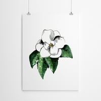 Americanflat akvarel magnolija blurrsbyai art art print