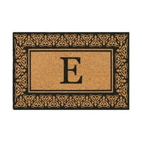 Mveomtd Engleski slovo E Cvjetni okvir Štampanje klasično smeđe podne podne tepihe Cipilice Carpet