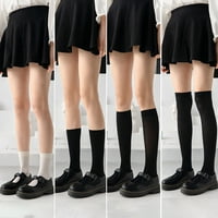 Visoke čarape za koljene Prozračne velike elastičnosti Čvrsta boja iznad koljena Dužina Ležerne čarape za čišćenje za svakodnevno odjeću