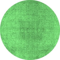 Ahgly Company u zatvorenom okruglom perzijskim smaragdnim zelenim tradicionalnim prostirkama, 3 '