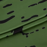 Oalirro zeleni vrhovi dugih rukava za žene Okrugli grafički grafički otisci Košulje za žene-4xl