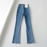 Daznico Traperice za žene Ženske visoko elastične hlače visoke elastične struke Slim Fit Jeans flare