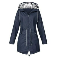 Fanxing Clearence Plus Szie Kišni kaputi za žene Striped Liner Vodootporna kišna jakna Lagana vjetrobranska